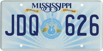 MS license plate JDQ626
