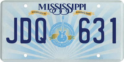 MS license plate JDQ631