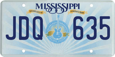 MS license plate JDQ635