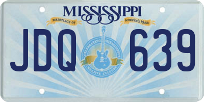 MS license plate JDQ639