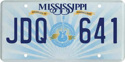 MS license plate JDQ641