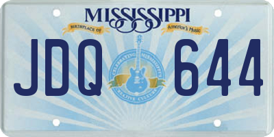 MS license plate JDQ644