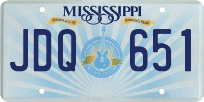 MS license plate JDQ651