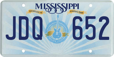 MS license plate JDQ652