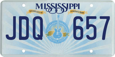 MS license plate JDQ657