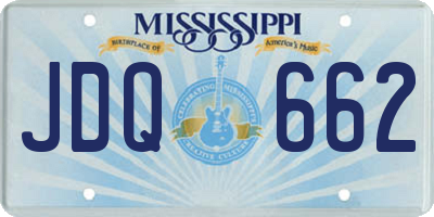 MS license plate JDQ662