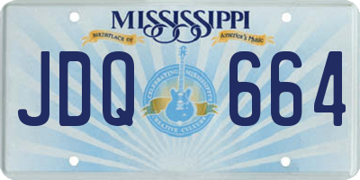 MS license plate JDQ664
