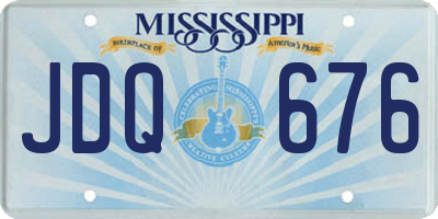 MS license plate JDQ676