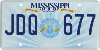 MS license plate JDQ677