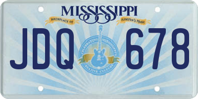 MS license plate JDQ678