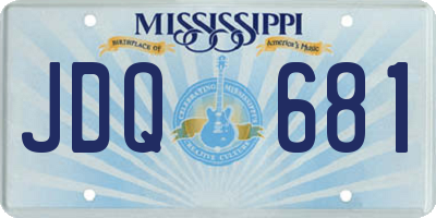 MS license plate JDQ681