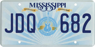 MS license plate JDQ682