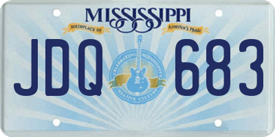 MS license plate JDQ683
