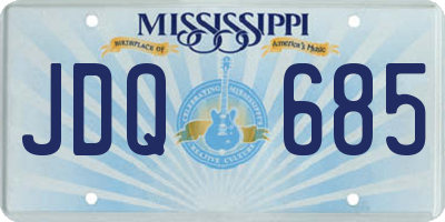 MS license plate JDQ685