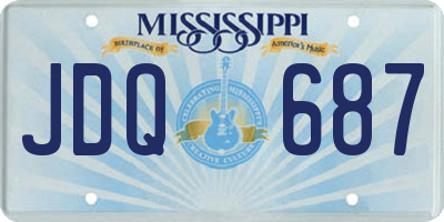 MS license plate JDQ687