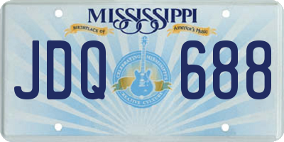 MS license plate JDQ688