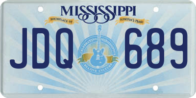 MS license plate JDQ689