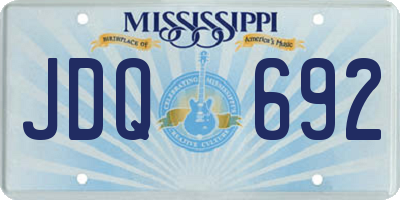 MS license plate JDQ692