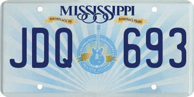 MS license plate JDQ693