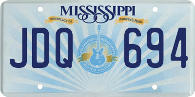 MS license plate JDQ694