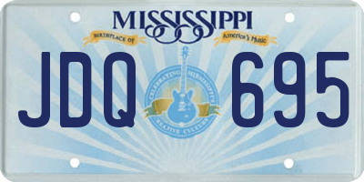 MS license plate JDQ695
