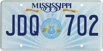 MS license plate JDQ702