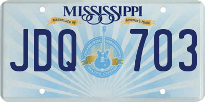 MS license plate JDQ703