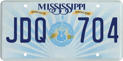 MS license plate JDQ704