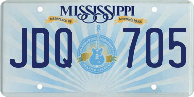 MS license plate JDQ705