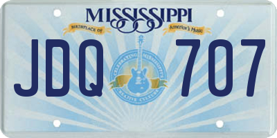 MS license plate JDQ707