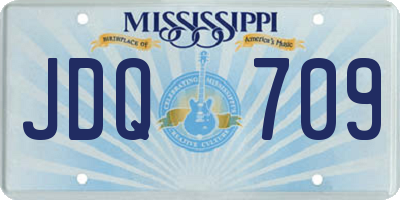MS license plate JDQ709