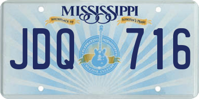 MS license plate JDQ716