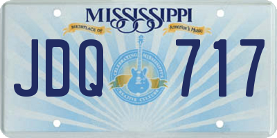 MS license plate JDQ717