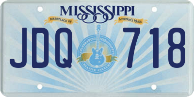 MS license plate JDQ718
