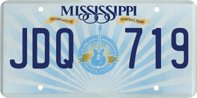 MS license plate JDQ719