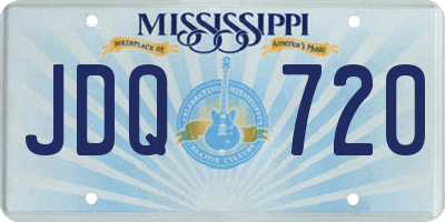 MS license plate JDQ720