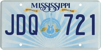 MS license plate JDQ721