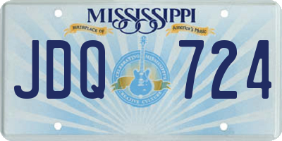 MS license plate JDQ724