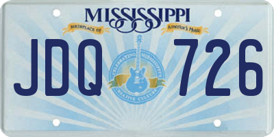 MS license plate JDQ726