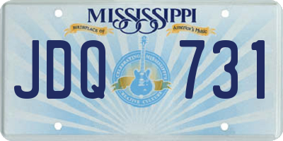 MS license plate JDQ731
