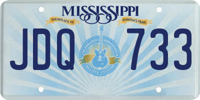 MS license plate JDQ733