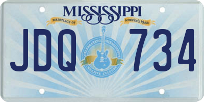 MS license plate JDQ734