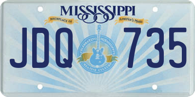 MS license plate JDQ735