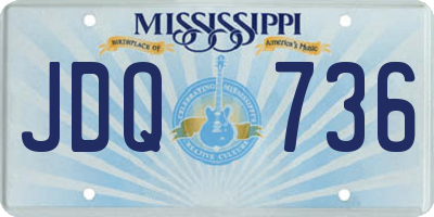 MS license plate JDQ736