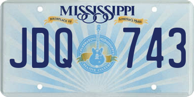 MS license plate JDQ743