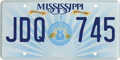 MS license plate JDQ745