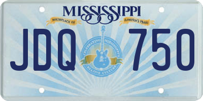 MS license plate JDQ750