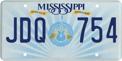 MS license plate JDQ754