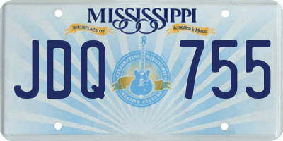 MS license plate JDQ755