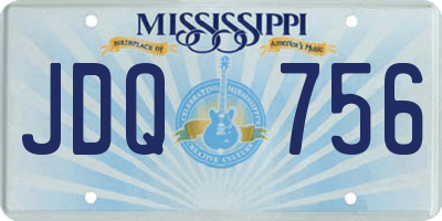 MS license plate JDQ756